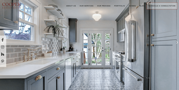 Captura de Imagen del Sitio Web de Construcción de Cooper Design Build